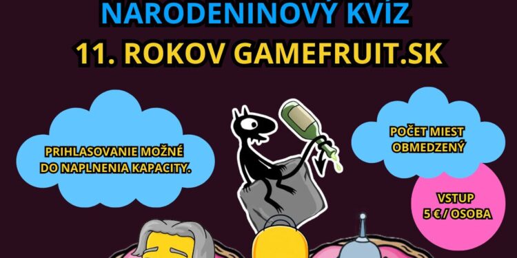 11 rokov Gamefruit.sk – pozývame Vás na súťažný kvíz do Belly Button Košice